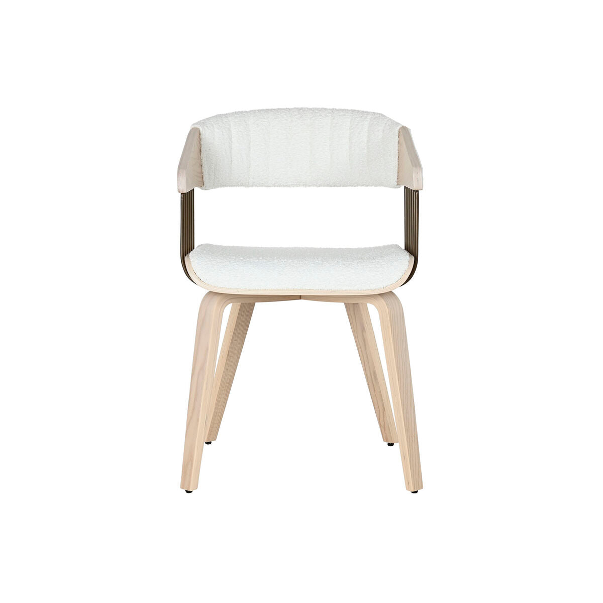 Silla de Comedor Home ESPRIT Blanco Poliéster Madera 51 x 55 x 76,5 cm  Comprati.