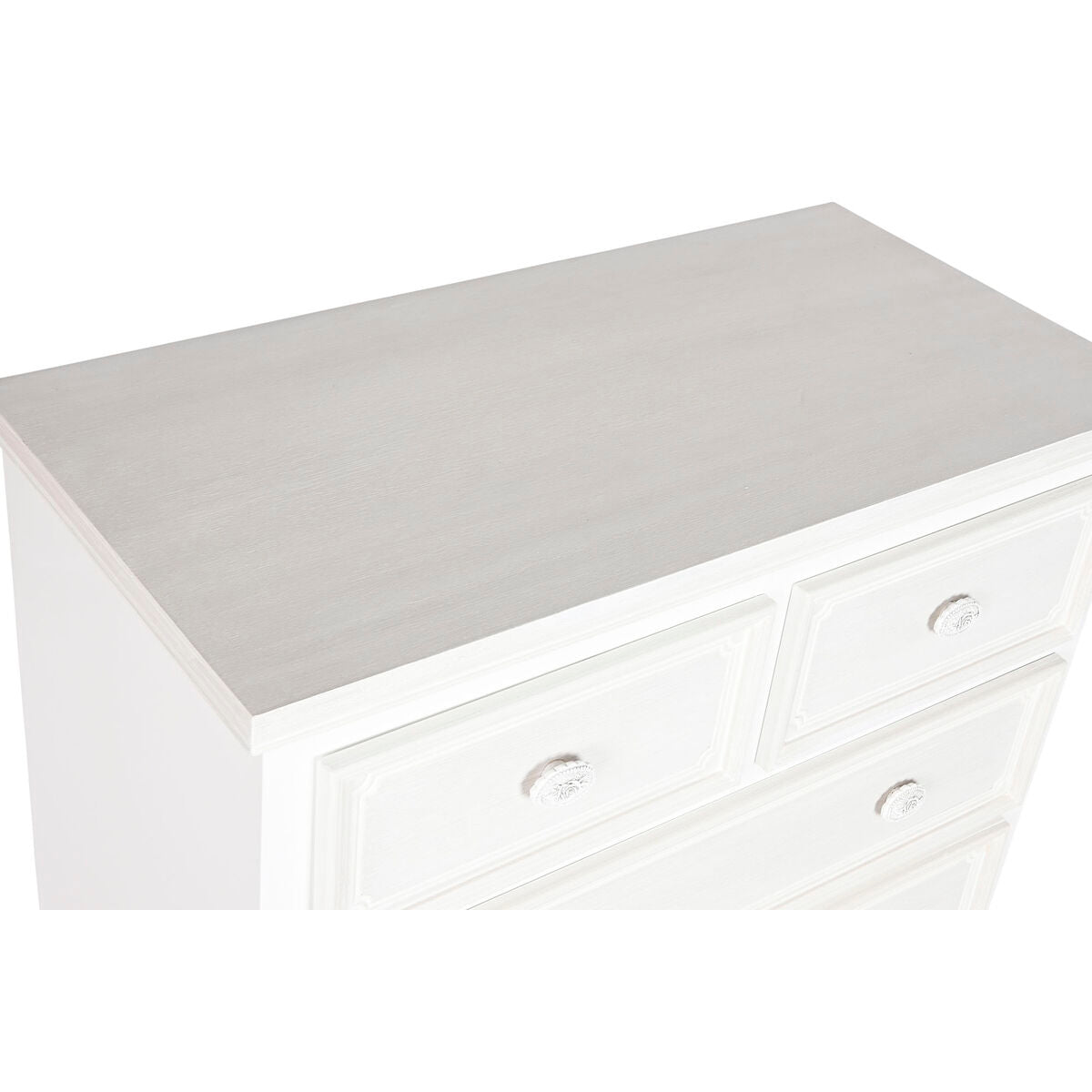 Cómoda Home ESPRIT Blanco Beige Madera Madera MDF Romántico 80 x 42 x 105 cm  Comprati.