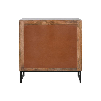 Cómoda Home ESPRIT Marrón Negro Plateado Madera de mango Espejo Indio 80 x 38 x 80 cm  Comprati.