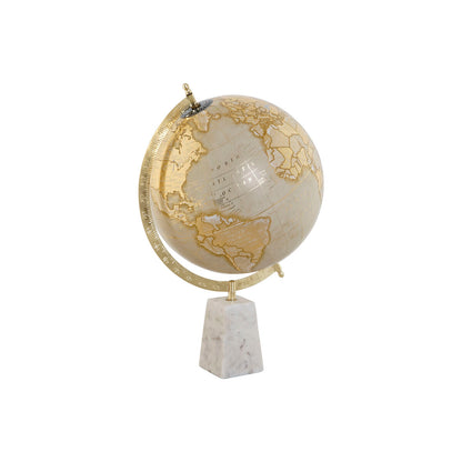 Globo Terraqueo Home ESPRIT Blanco Dorado PVC Mármol 27 x 25 x 40 cm  Comprati.