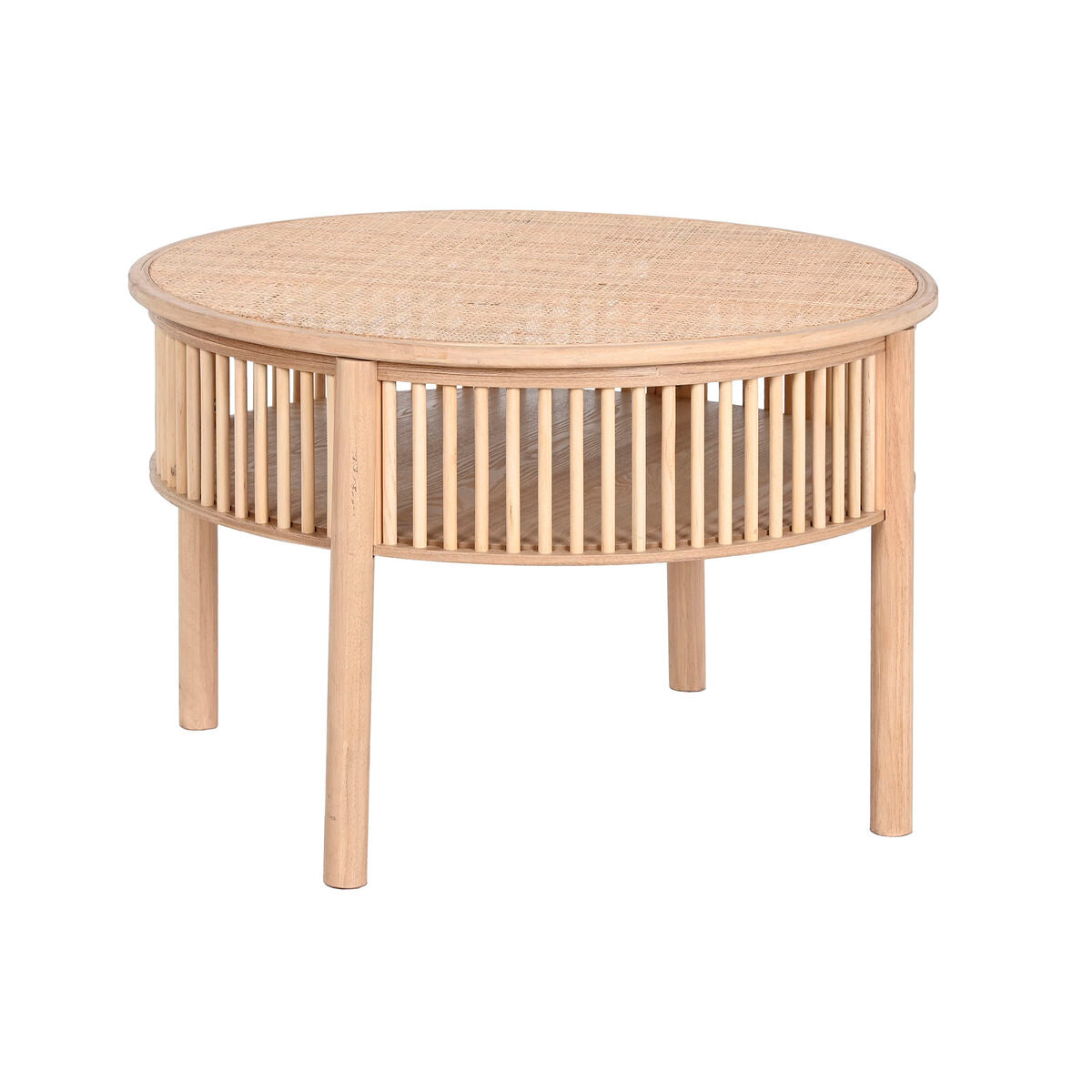 Mesa de Centro Home ESPRIT Natural Madera de abeto 75 x 75 x 49 cm  Comprati.