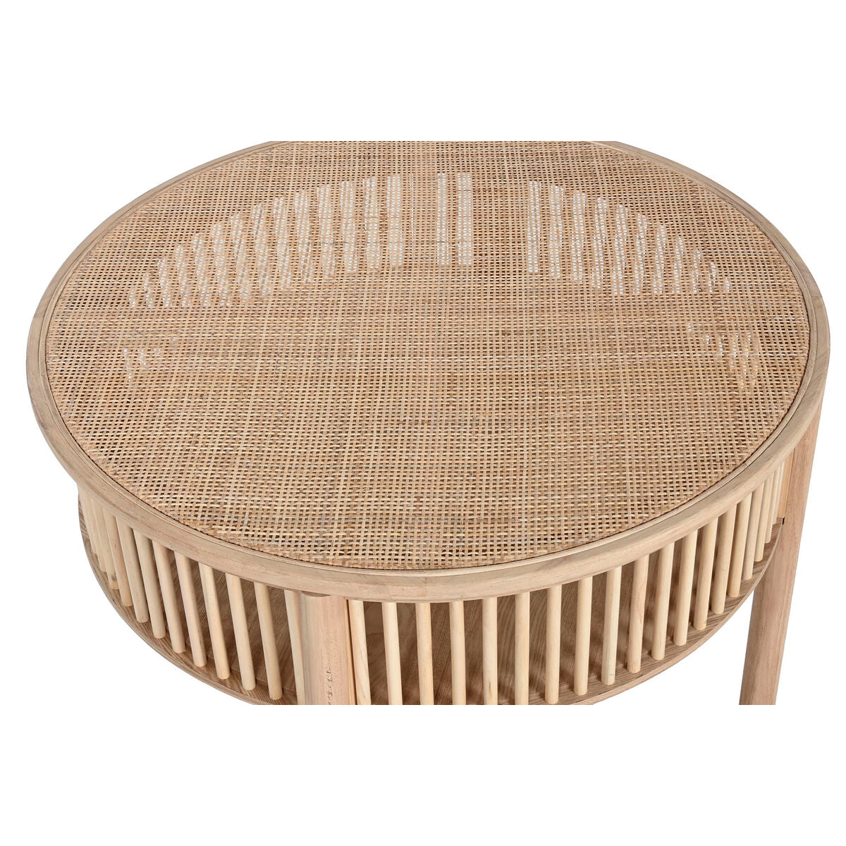 Mesa de Centro Home ESPRIT Natural Madera de abeto 75 x 75 x 49 cm  Comprati.