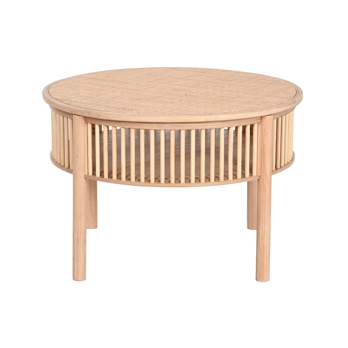 Mesa de Centro Home ESPRIT Natural Madera de abeto 75 x 75 x 49 cm  Comprati.