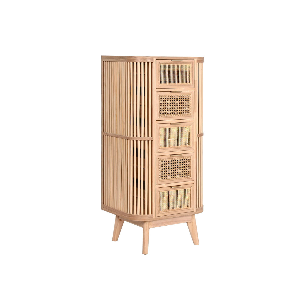 Cajonera Home ESPRIT Dorado Natural Abeto 48 x 35 x 105 cm  Comprati.