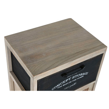 Cajonera Home ESPRIT Negro Natural Madera 40 x 30 x 73,5 cm  Comprati.