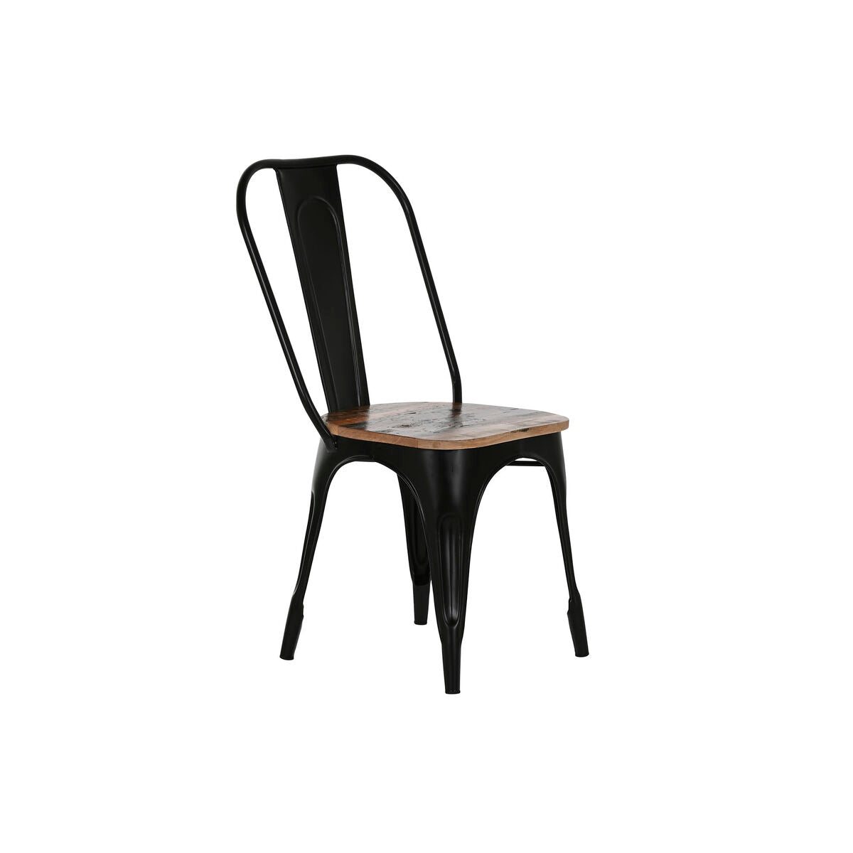 Silla de Comedor Home ESPRIT Negro Marrón oscuro Madera Metal 48 x 55 x 92 cm  Comprati.