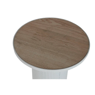 Mesa auxiliar Home ESPRIT Blanco Metal Madera MDF 46 x 46 x 56 cm  Comprati.