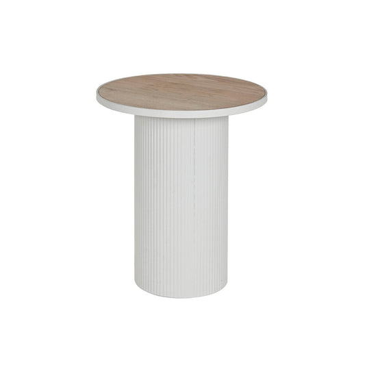 Mesa auxiliar Home ESPRIT Blanco Metal Madera MDF 46 x 46 x 56 cm  Comprati.