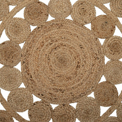 Alfombra 120 x 120 x 1 cm Natural Yute  Comprati.