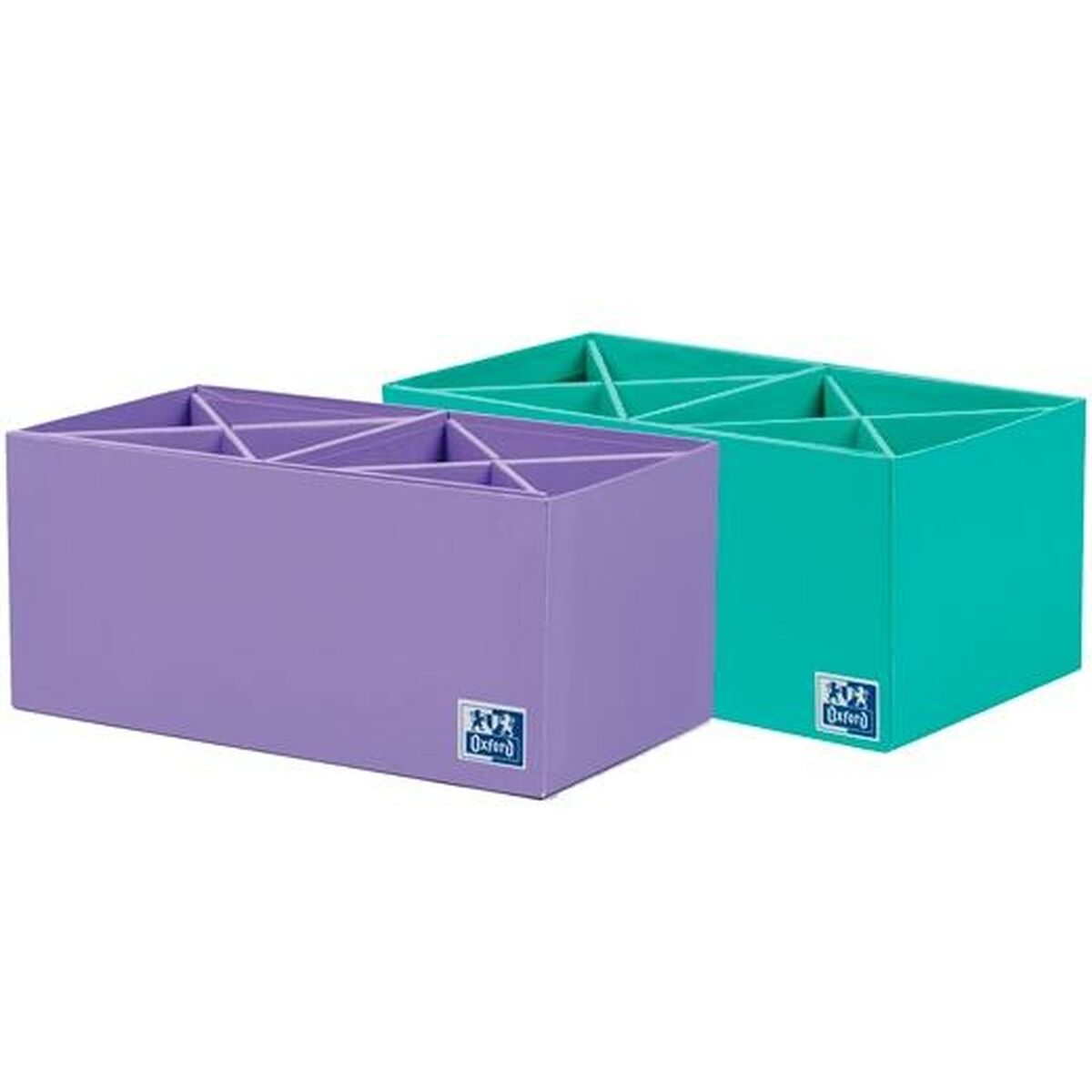 Set de Cajas Organizadoras Apilables Oxford Cartón 115 x 11 cm (4 Unidades) 2 Piezas  Comprati.