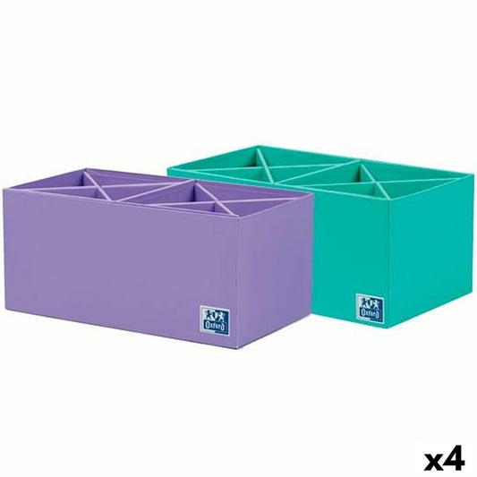 Set de Cajas Organizadoras Apilables Oxford Cartón 115 x 11 cm (4 Unidades) 2 Piezas  Comprati.