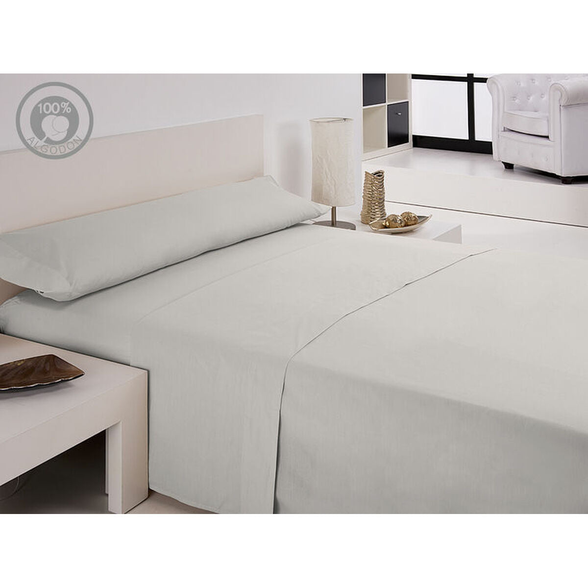 Juego de Sábanas Hosteline IRIS Blanco Cama de 160  Comprati.