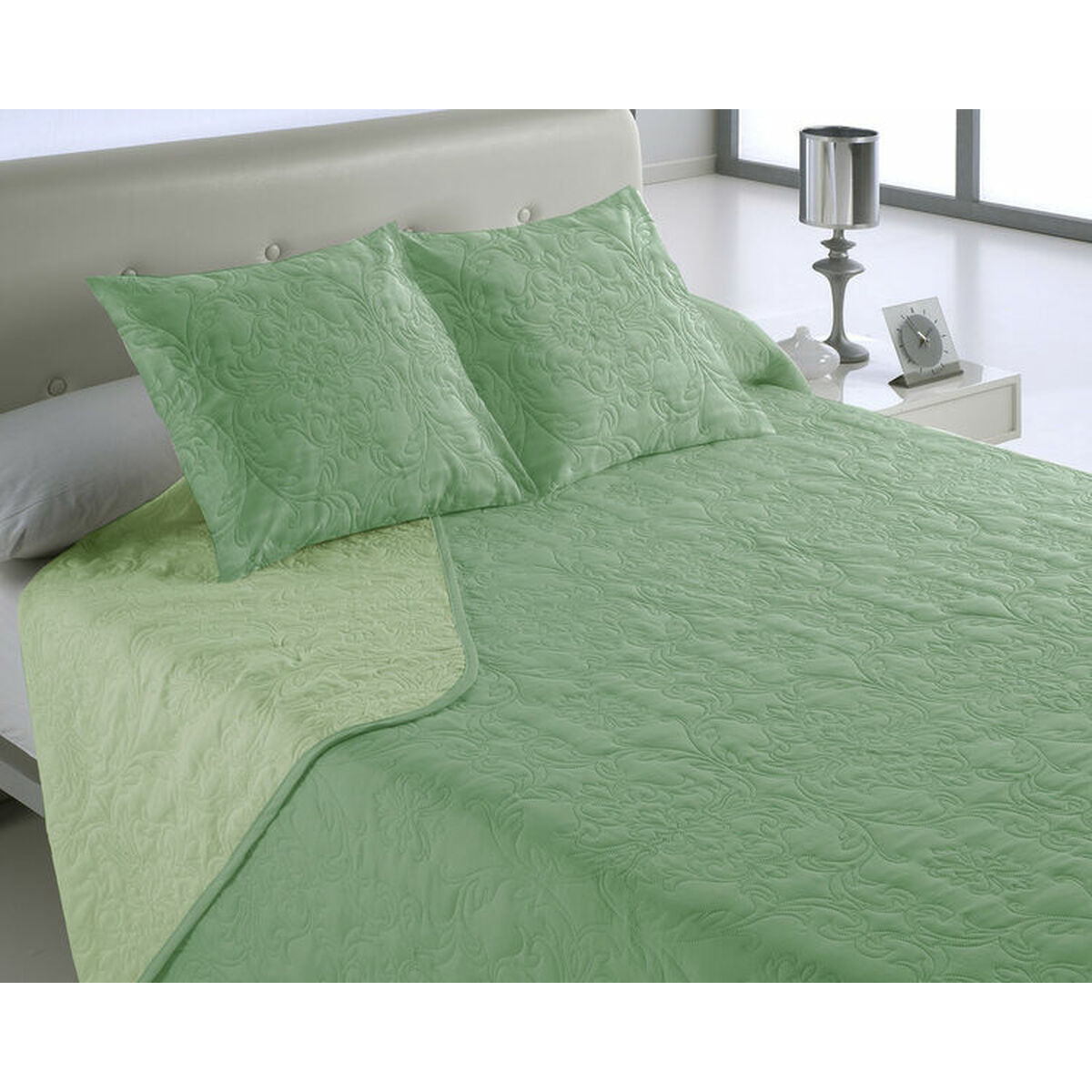 Colcha Hosteline VEGAS Verde Cama de 180 (3 Piezas)  Comprati.