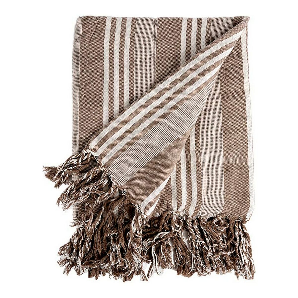 Foulard Multiusos Rayas Beige Blanco (205 x 235 cm)  Comprati.