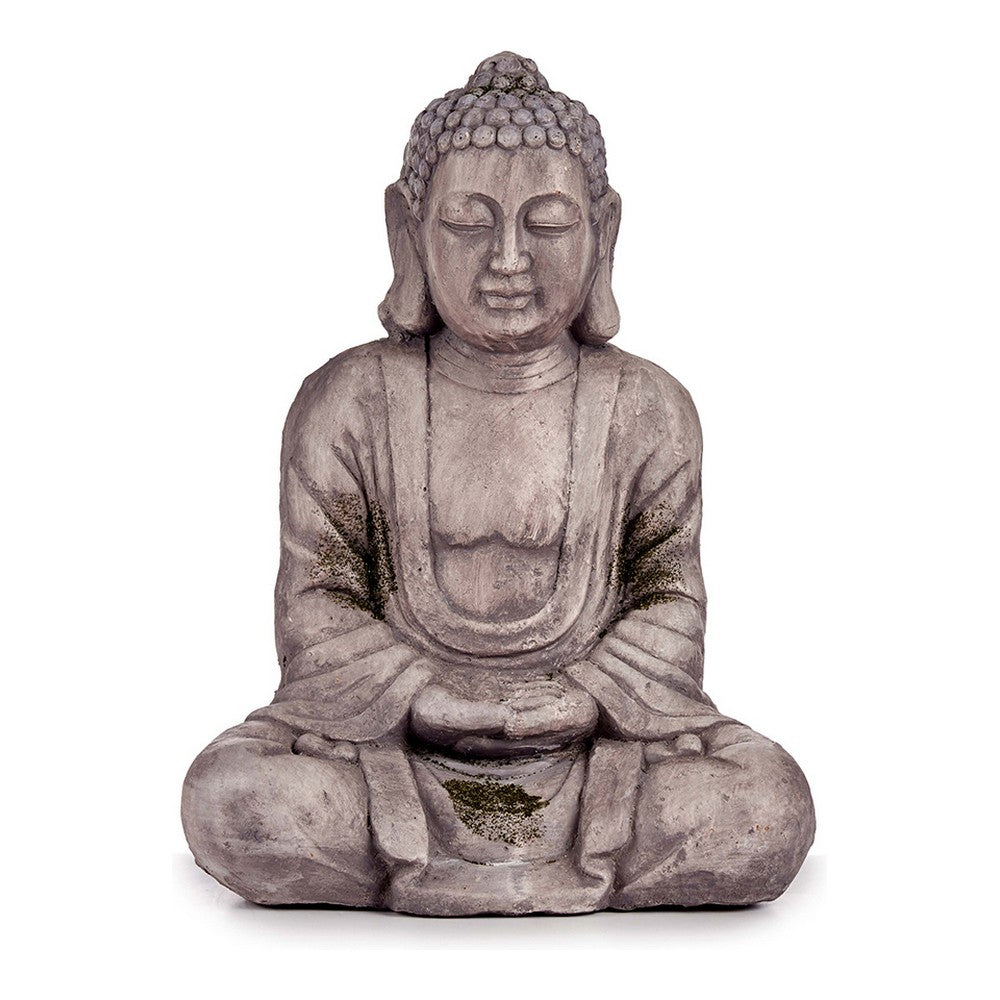 Figura Decorativa para Jardín Buda Gris Poliresina (25 x 57 x 42,5 cm)  Comprati.