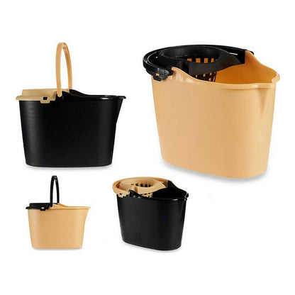 Cubo de Fregar Negro Beige Polipropileno 15 L  Comprati.