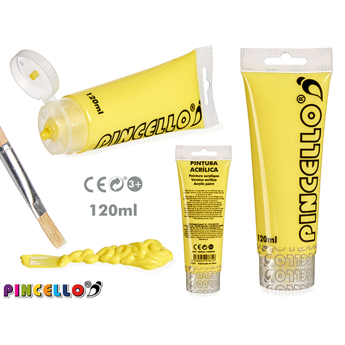 Pintura acrílica Amarillo 120 ml  Comprati.