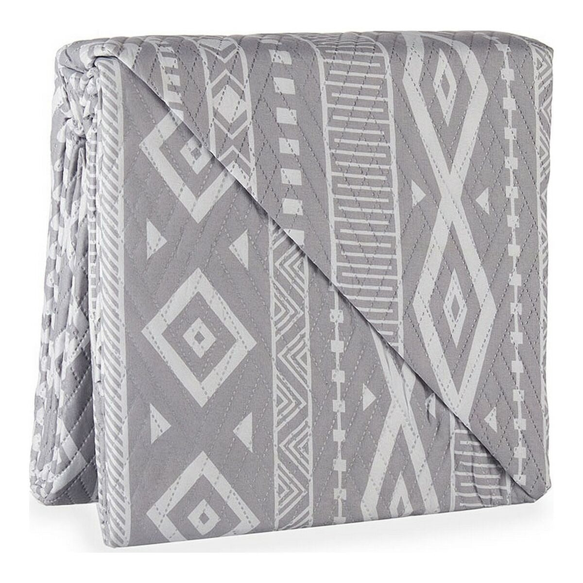 Colcha Reversible Gris Blanco  Comprati.