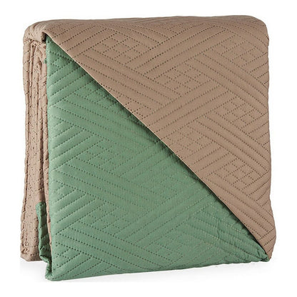 Colcha Reversible Natural Verde Beige  Comprati.