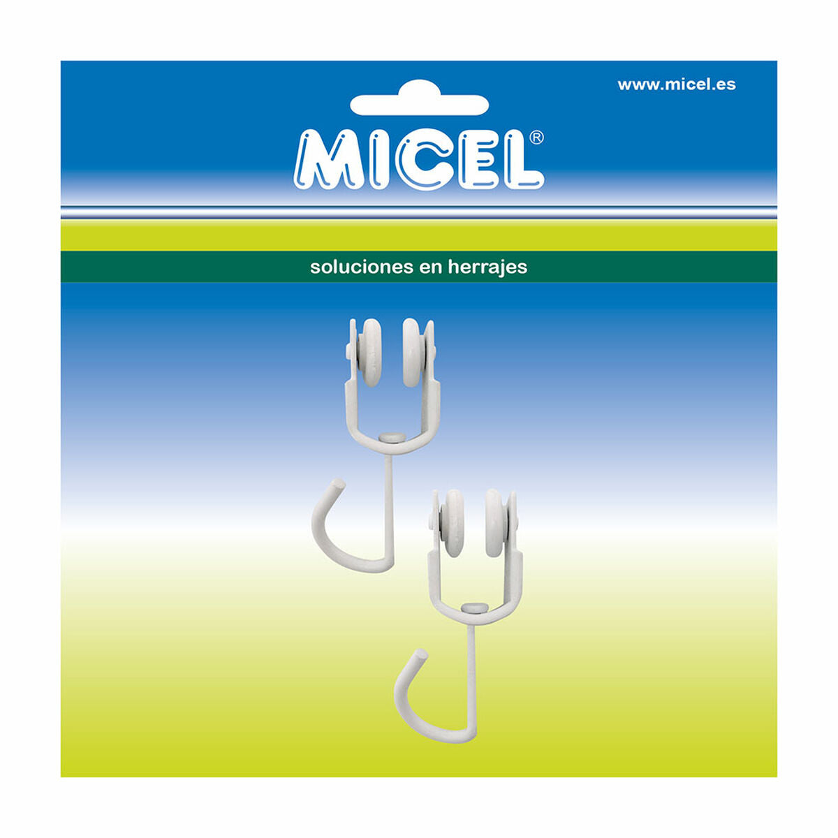 Polea para cortina Micel TLD18 Interior Blanco 2 Unidades  Comprati.