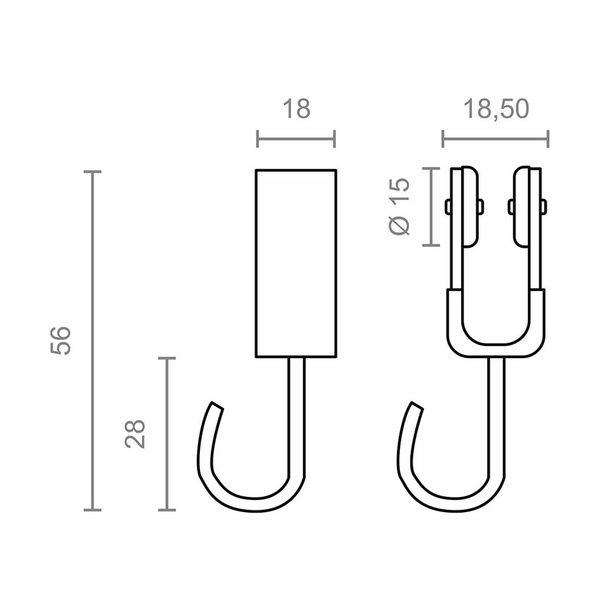 Polea para cortina Micel TLD18 Interior Blanco 2 Unidades  Comprati.