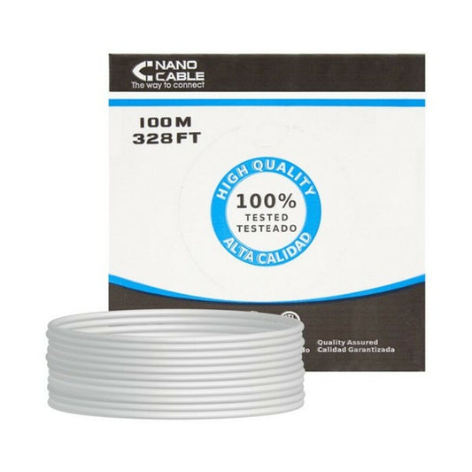 Cable RJ45 Categoría 5e UTP NANOCABLE 10.20.0302-FLEX Gris 100 m  Comprati.