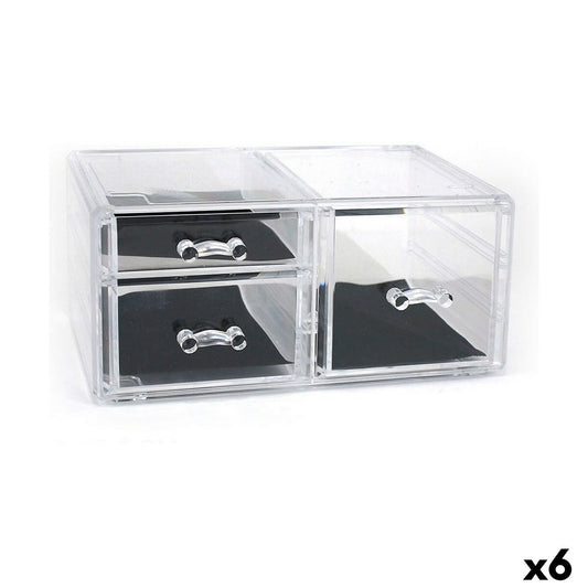 Organizador Multiusos Confortime Plástico Transparente 23,8 x 15,3 x 10,8 cm (6 Unidades)  Comprati.