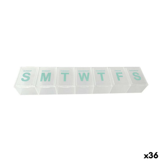 Pastillero Semanal 22,8 x 4,8 x 2,5 cm  (36 Unidades)  Comprati.