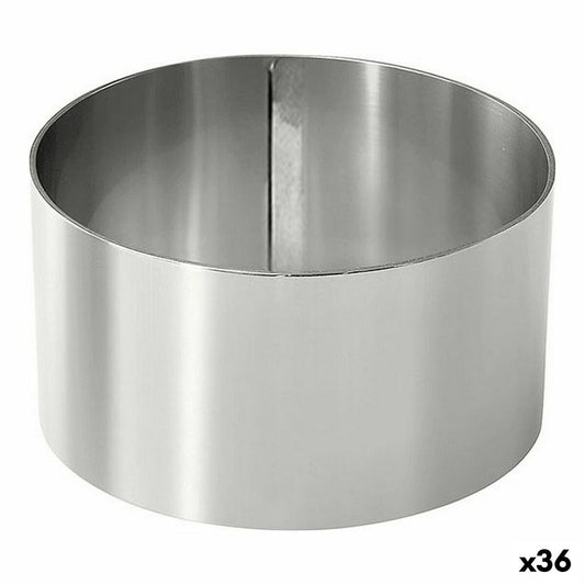 Molde para emplatar Plateado Acero Inoxidable 8 cm 0,8 mm (36 Unidades) (8 x 4,5 cm)  Comprati.