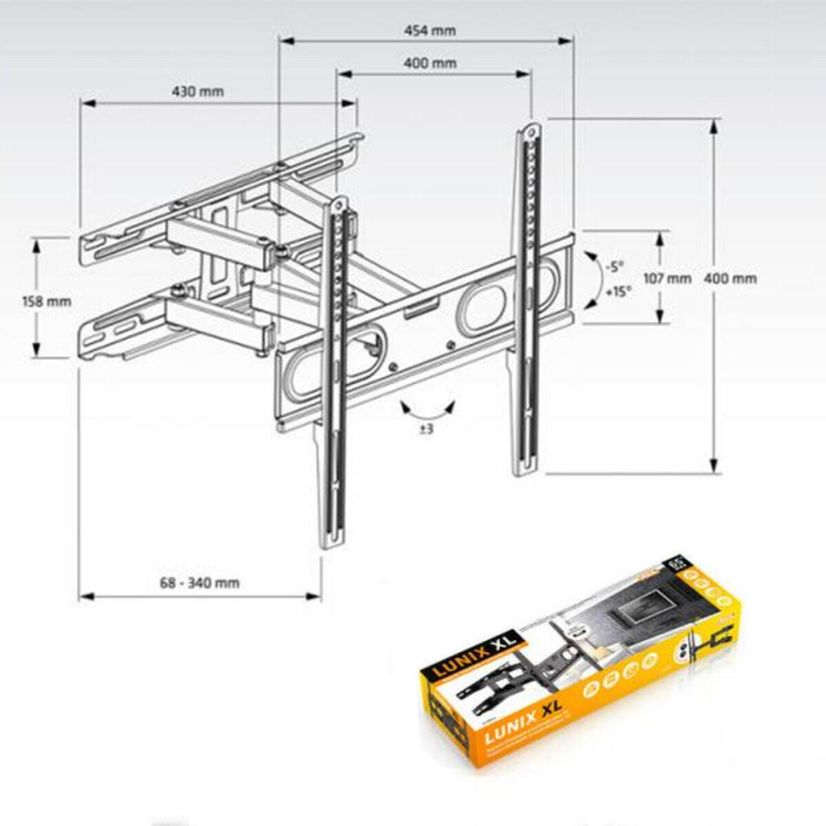 Soporte TV con Brazo Axil AC0593E 26"-65" 30 Kg 26" 30 Kg  Comprati.