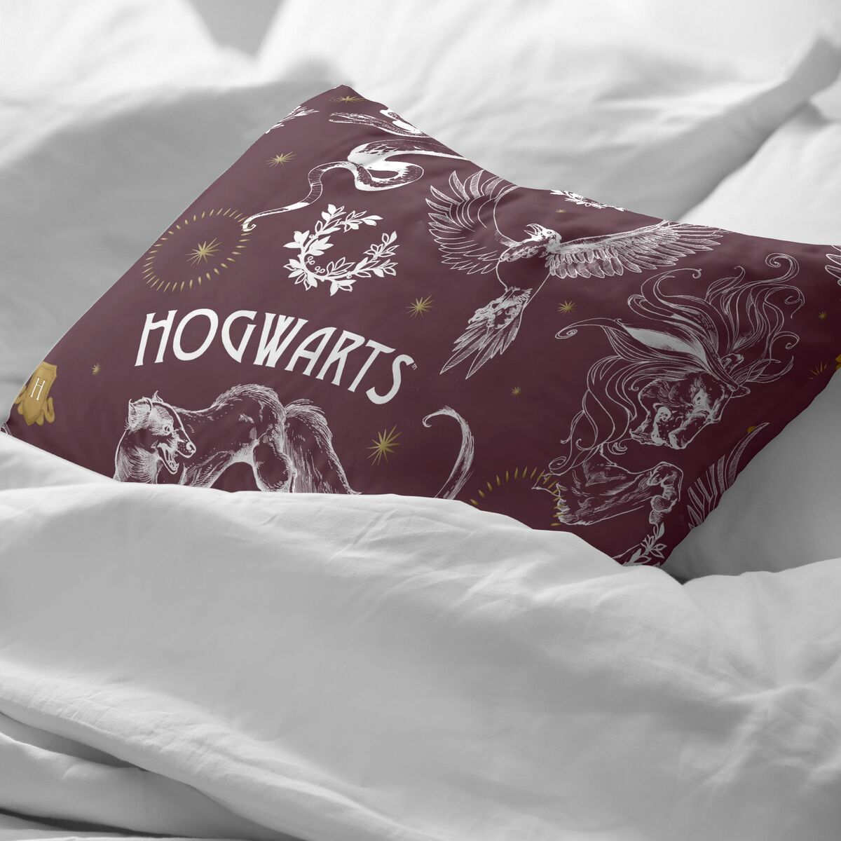 Funda de almohada Harry Potter Creatures Multicolor 175 Hilos 50x80cm 50 x 80 cm 100 % algodón  Comprati.