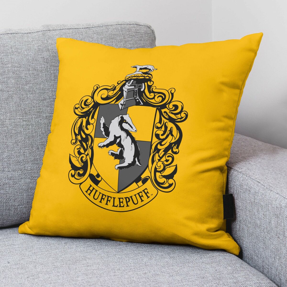 Funda de cojín Harry Potter Hufflepuff Basic Amarillo Multicolor 50 x 50 cm  Comprati.