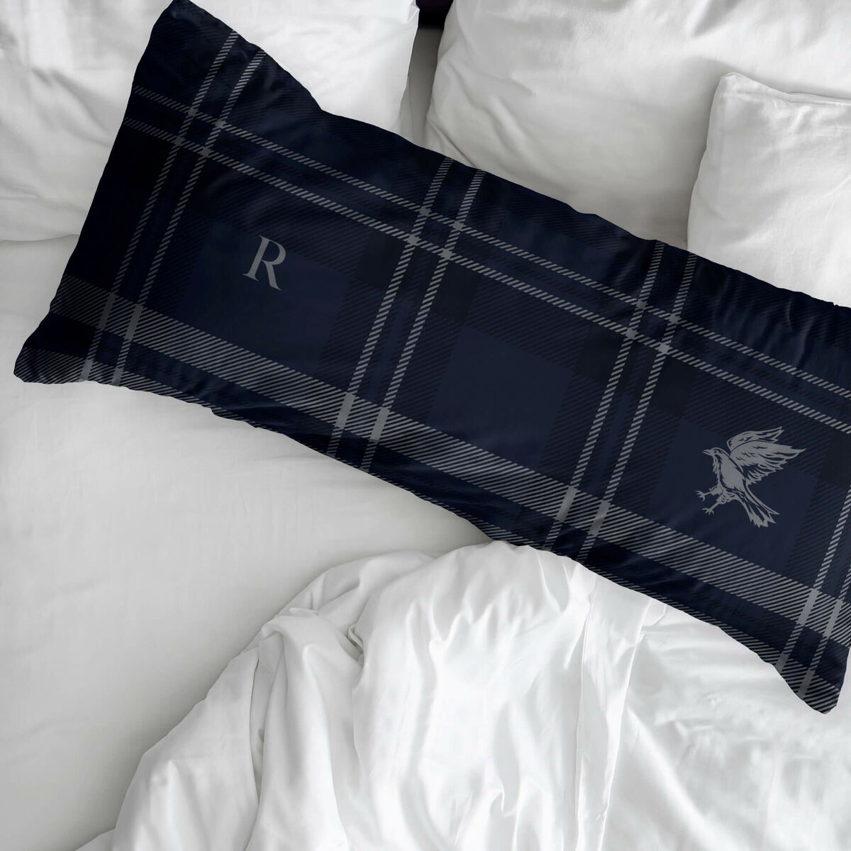 Funda de almohada Harry Potter Ravenclaw Multicolor Azul marino 175 Hilos 45 x 125 cm  Comprati.