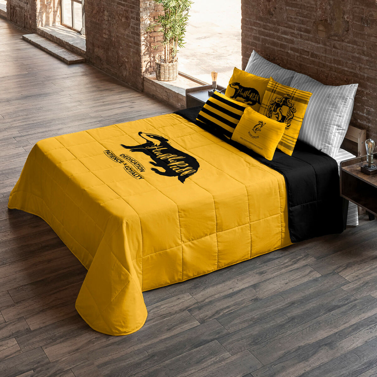 Edredón Harry Potter Hufflepuff Multicolor 235 x 4 x 270 cm Cama de 135  Comprati.