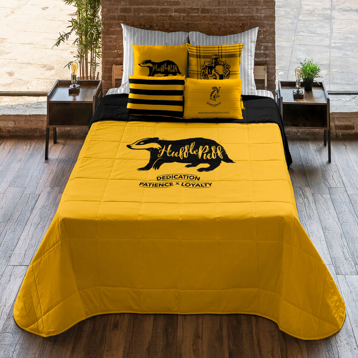 Edredón Harry Potter Hufflepuff Multicolor 235 x 4 x 270 cm Cama de 135  Comprati.