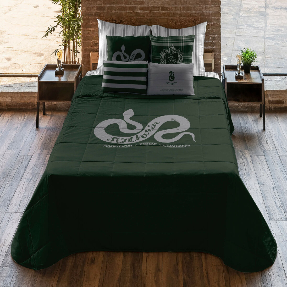 Edredón Harry Potter Slytherin Multicolor 235 x 4 x 270 cm Cama de 135  Comprati.