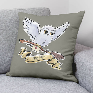 Funda de cojín Harry Potter Hedwig Gris 50 x 50 cm  Comprati.