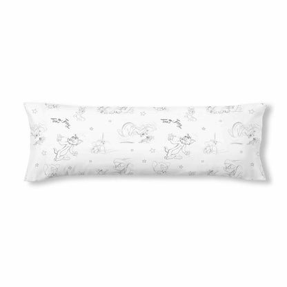 Funda de almohada Tom & Jerry Blanco Multicolor 175 Hilos 45 x 125 cm  Comprati.