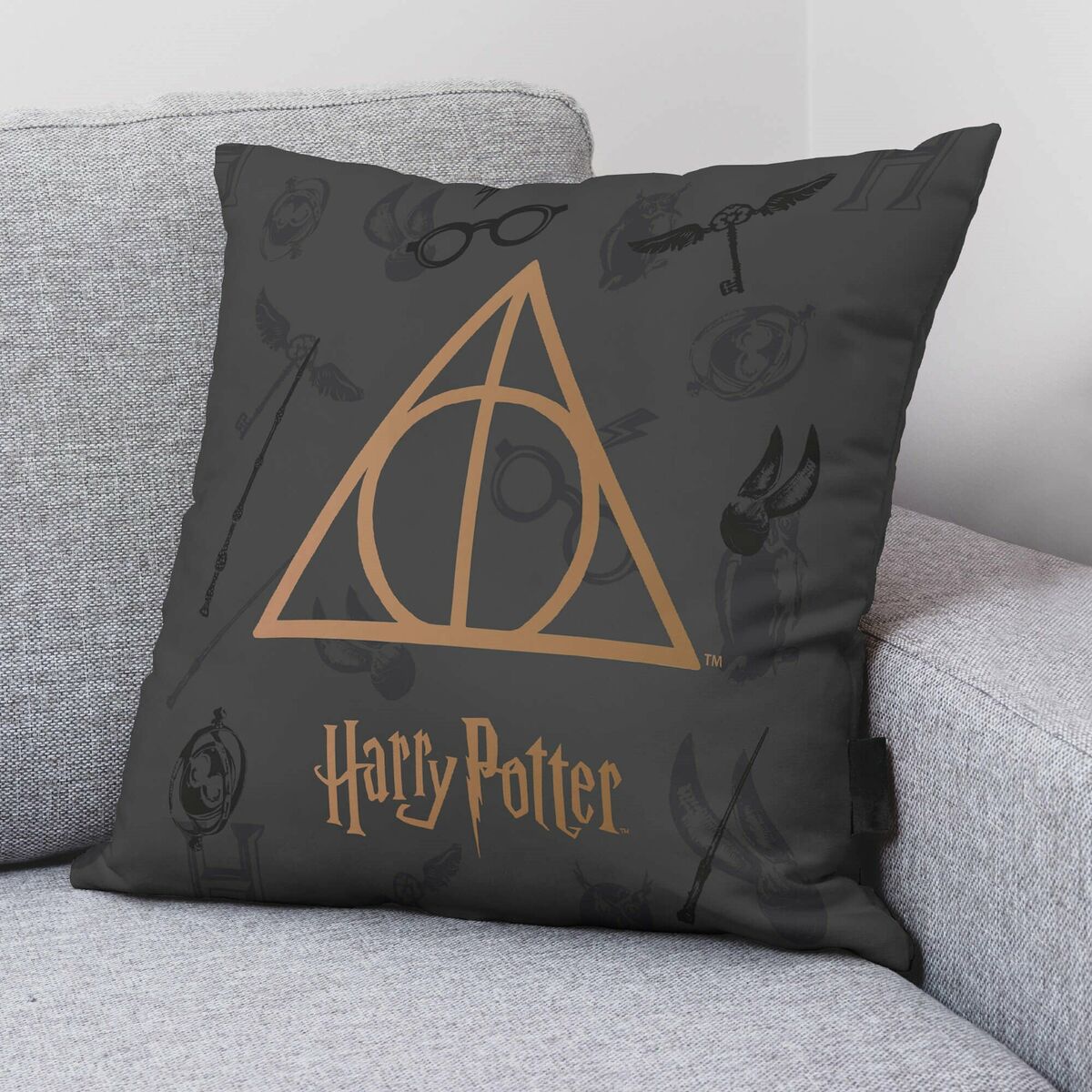 Funda de cojín Harry Potter Deathly Hallows Multicolor 45 x 45 cm  Comprati.