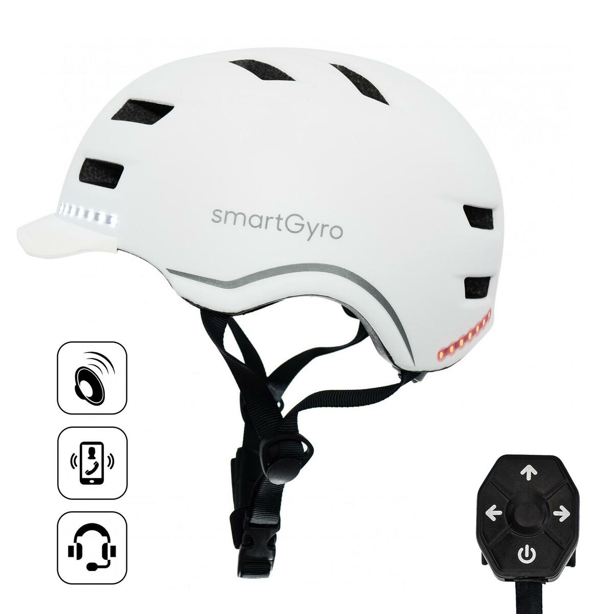 Casco para Patinete Eléctrico Smartgyro SMART PRO Blanco  Comprati.