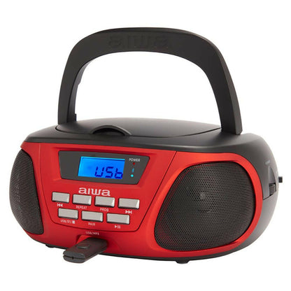 Radio CD Bluetooth MP3 Aiwa BBTU-300RD Negro Rojo  Comprati.