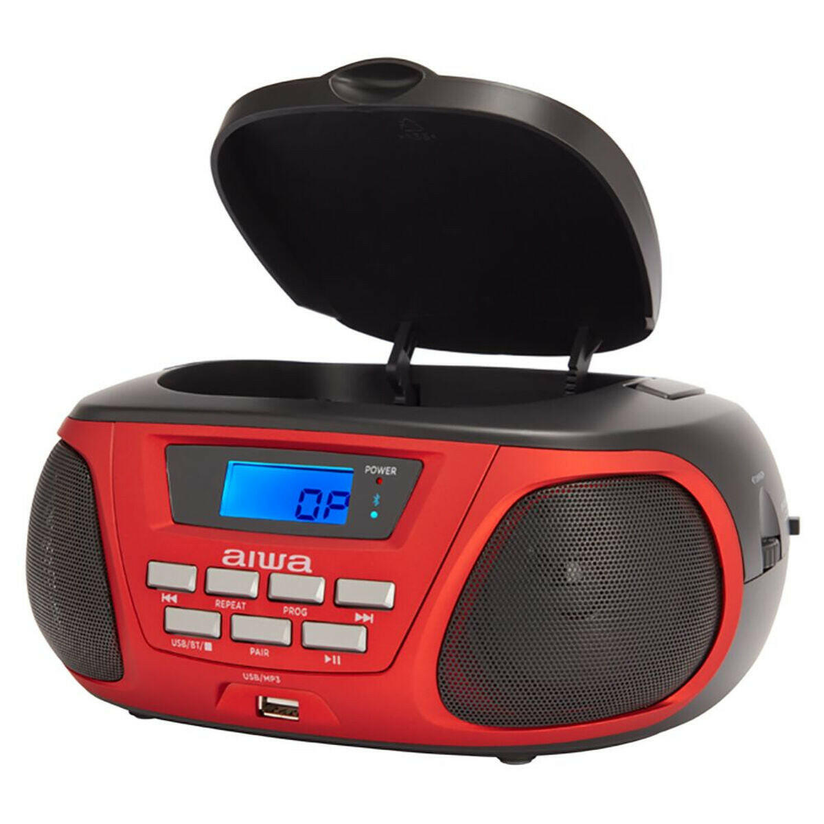 Radio CD Bluetooth MP3 Aiwa BBTU-300RD Negro Rojo  Comprati.