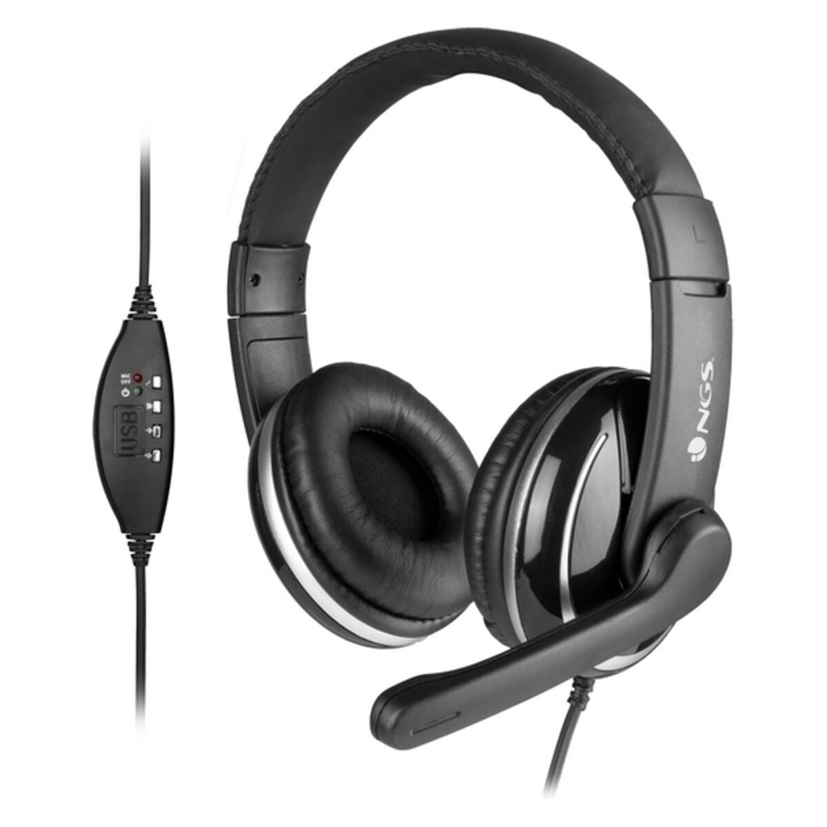 Auriculares con Micrófono NGS NGS-HEADSET-0196 Negro  Comprati.