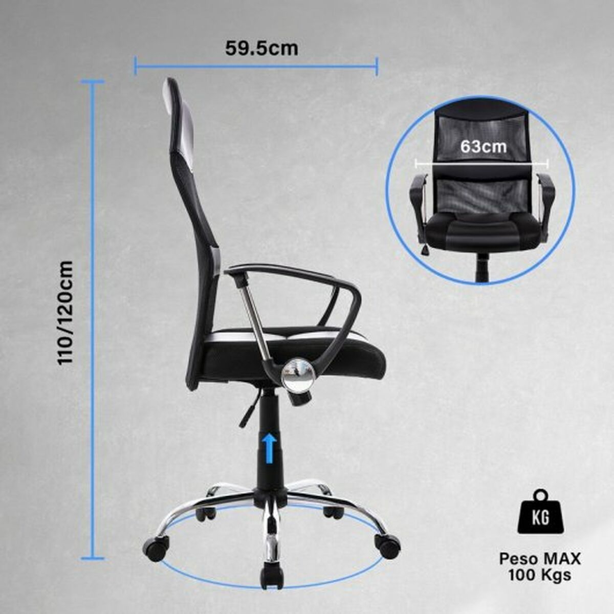 Silla de Oficina Owlotech Negro  Comprati.