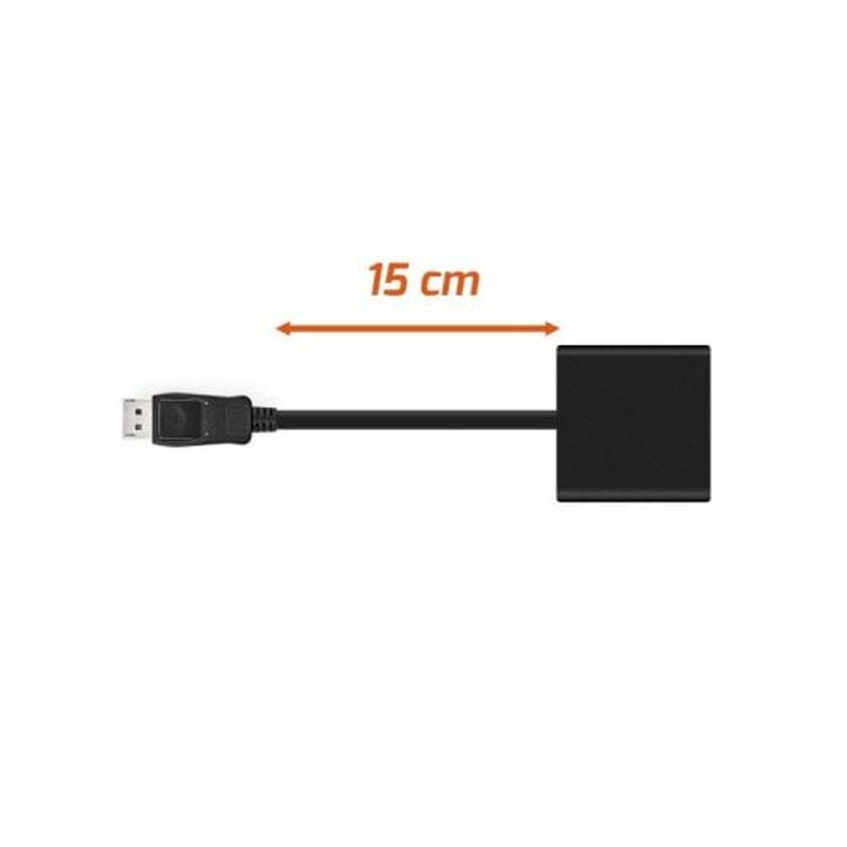 Adaptador DisplayPort a VGA PcCom Essential Negro 15 cm  Comprati.