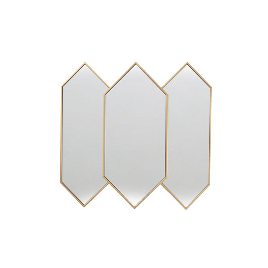 Espejo de pared Romimex Dorado Metal Rombos 5 x 69 x 70 cm  Comprati.