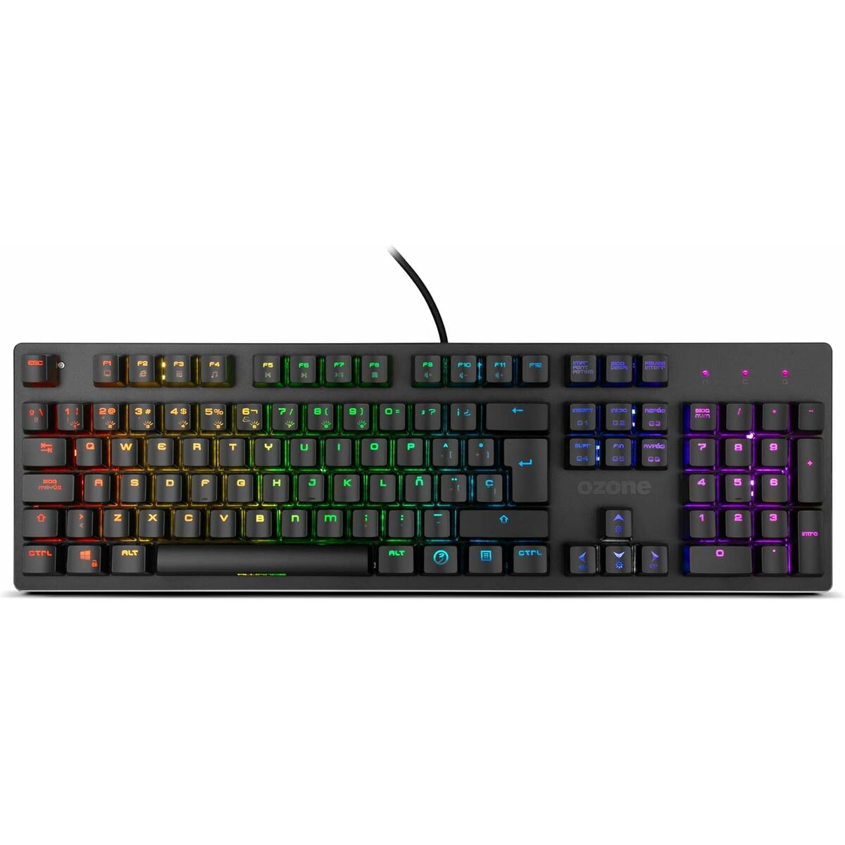 Teclado Gaming OZONE Qwerty Español Negro  Comprati.