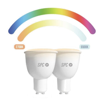 Bombilla Inteligente SPC AURA450 RGB GU10 WiFi 5,5W LED  Comprati.