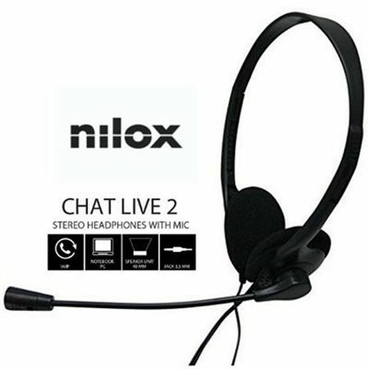 Auriculares con Micrófono Nilox NXCM0000004 Negro  Comprati.