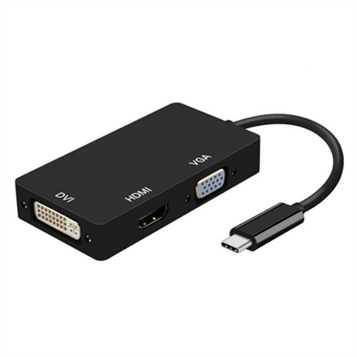 Adaptador USB-C a VGA/HDMI/DVI Aisens A109-0343 Negro 15 cm  Comprati.